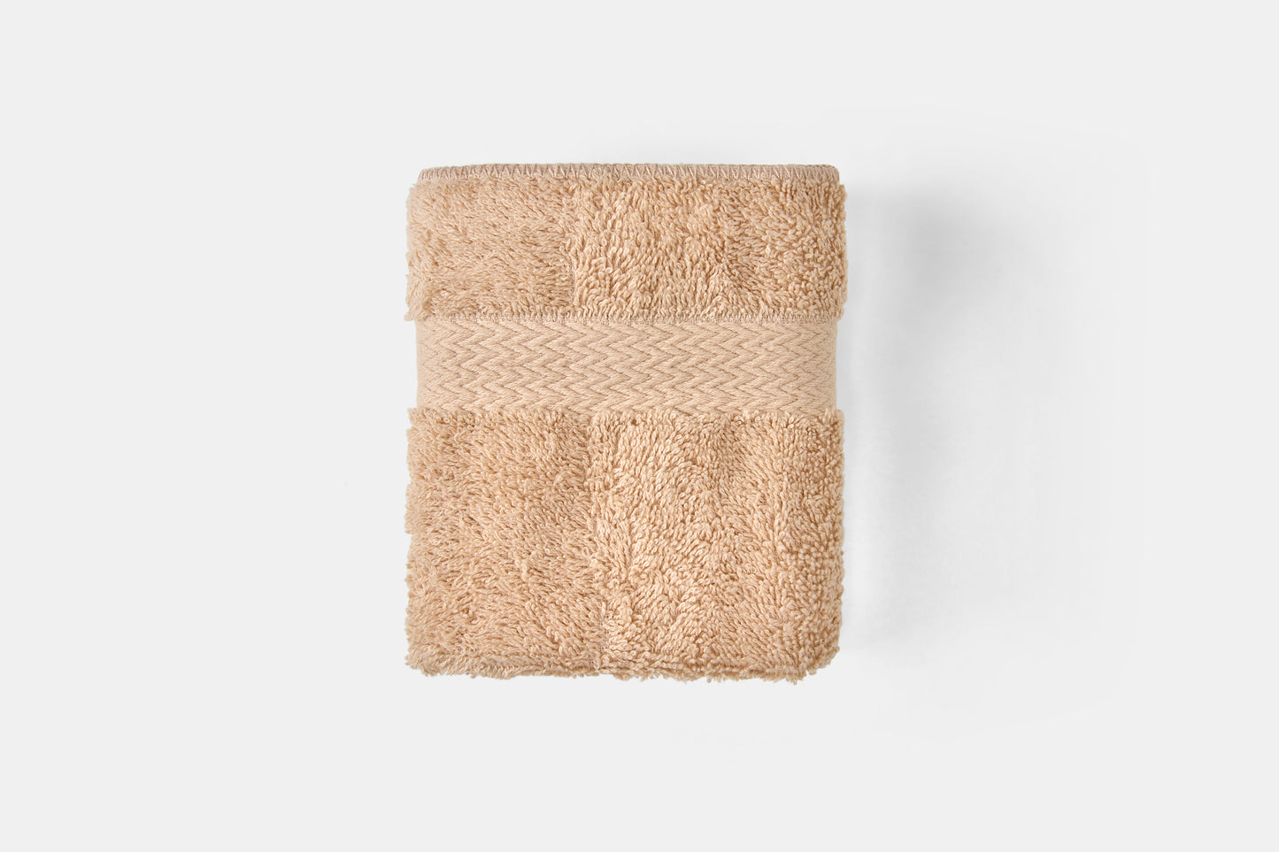 Hotel Beige Washcloth Luxury Terry Combed Cotton Royal Suite Dobby