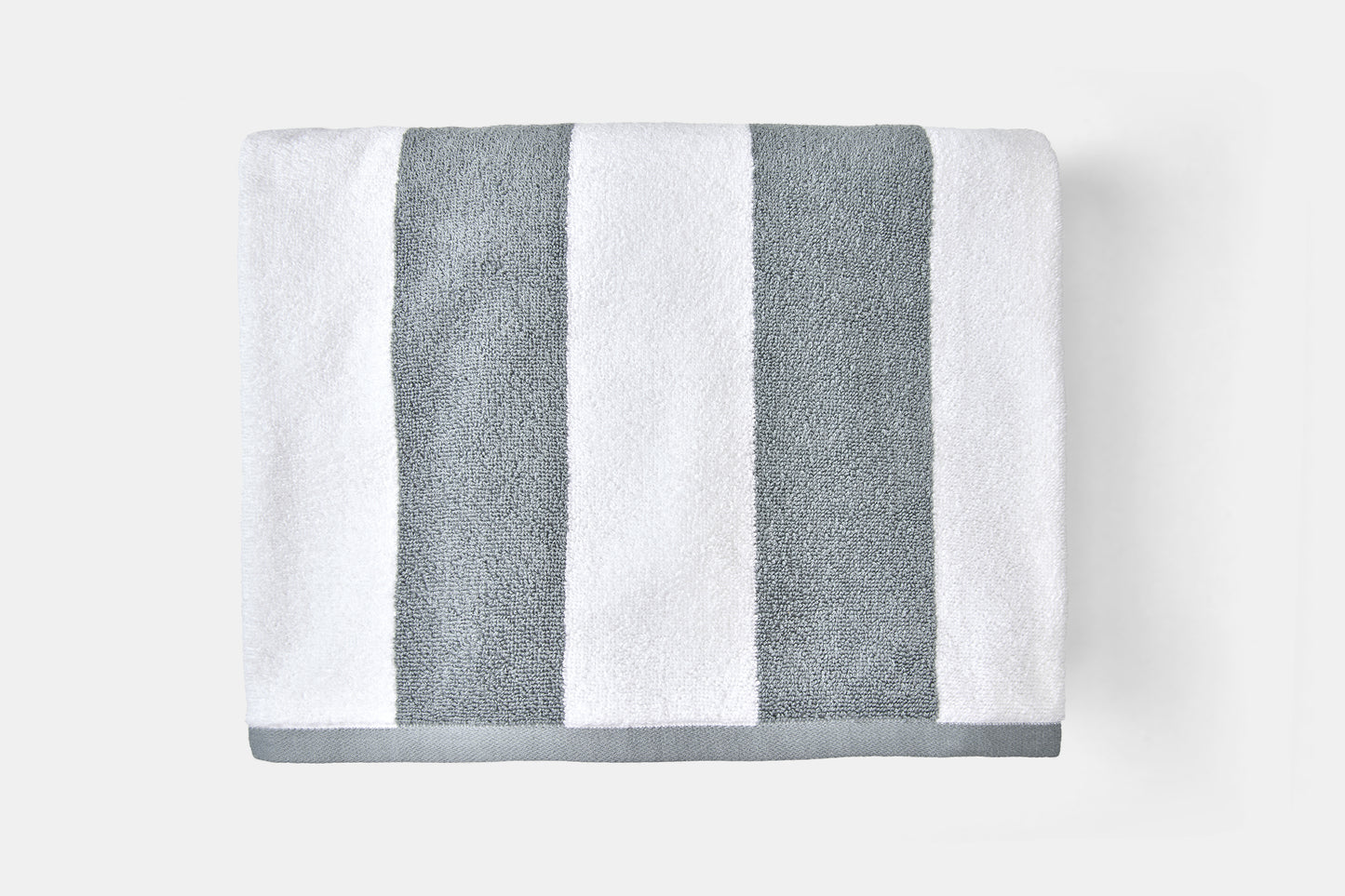 Hotel Pool Towel Luxury Terry Combed Cotton Breeze Gray Overhead