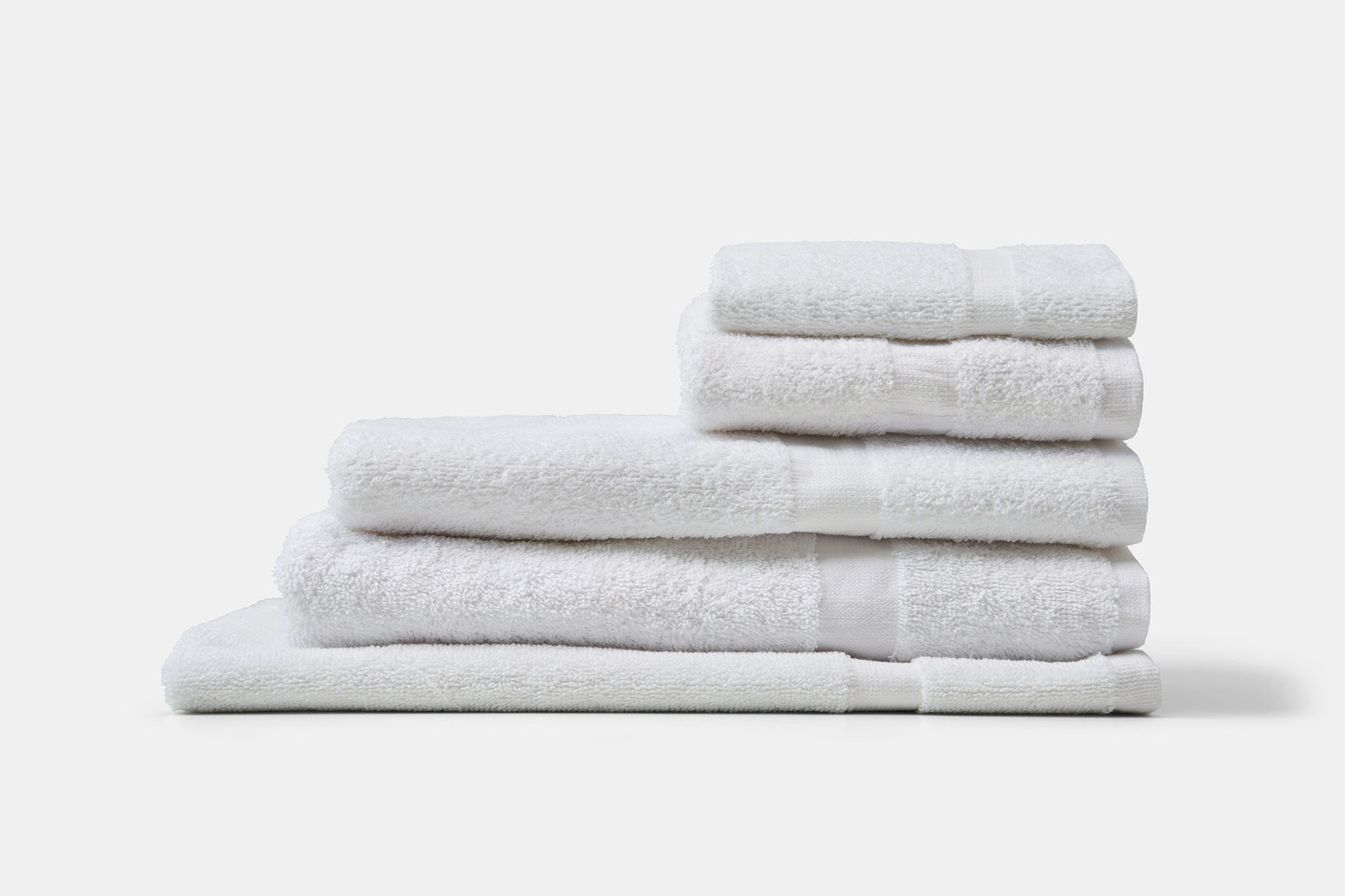 Hotel Towel Terry Cotton Poly Thomaston Cam White Stack