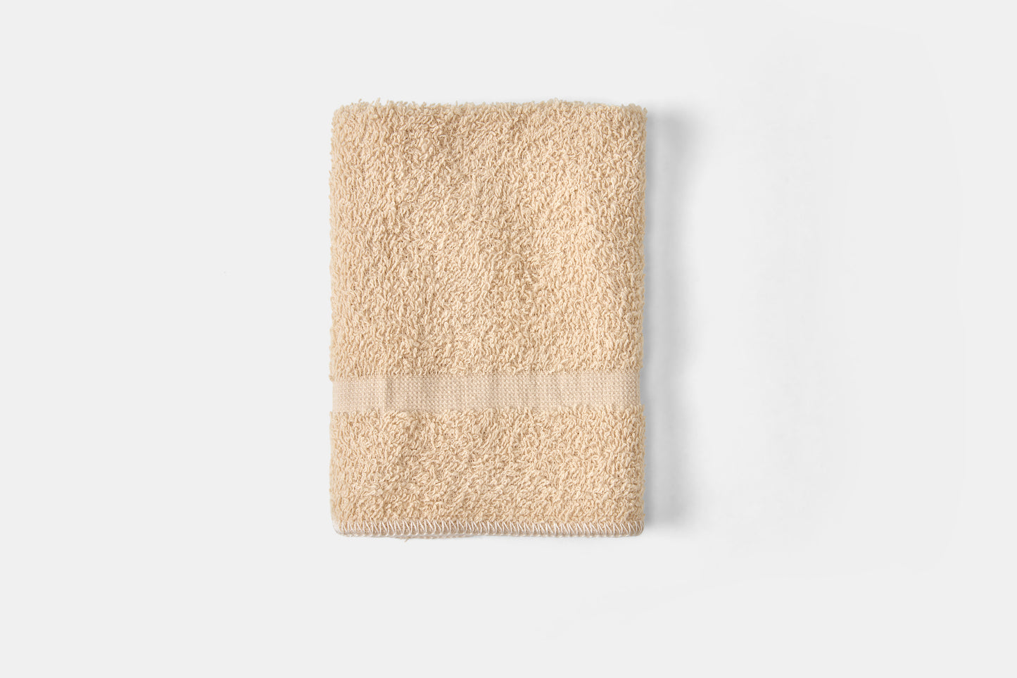 Hotel Washcloth Cotton Poly Thomaston Cam Folded Beige