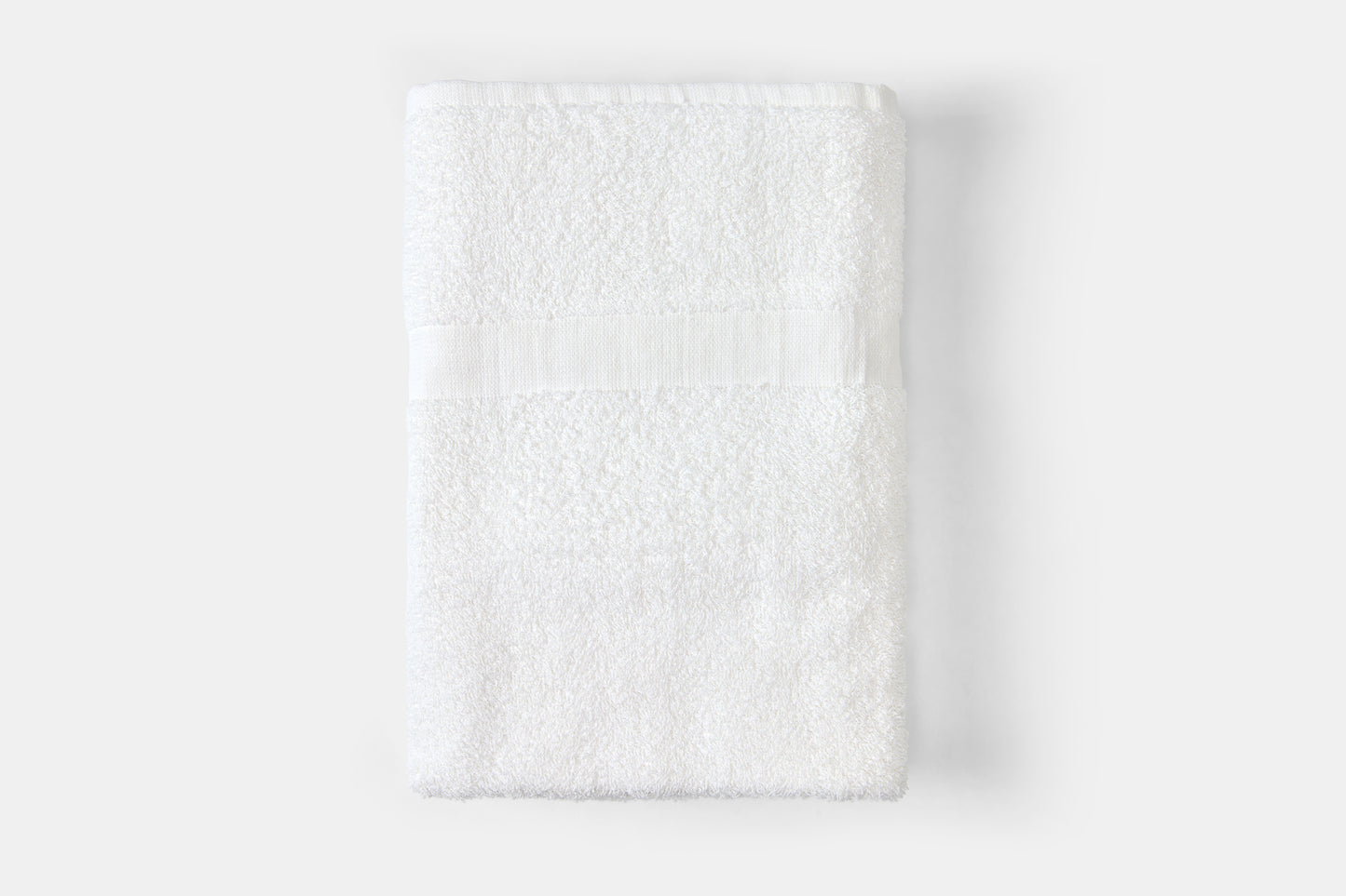 Hotel Bath Towel Terry Cotton Poly Thomaston Cam Folded White