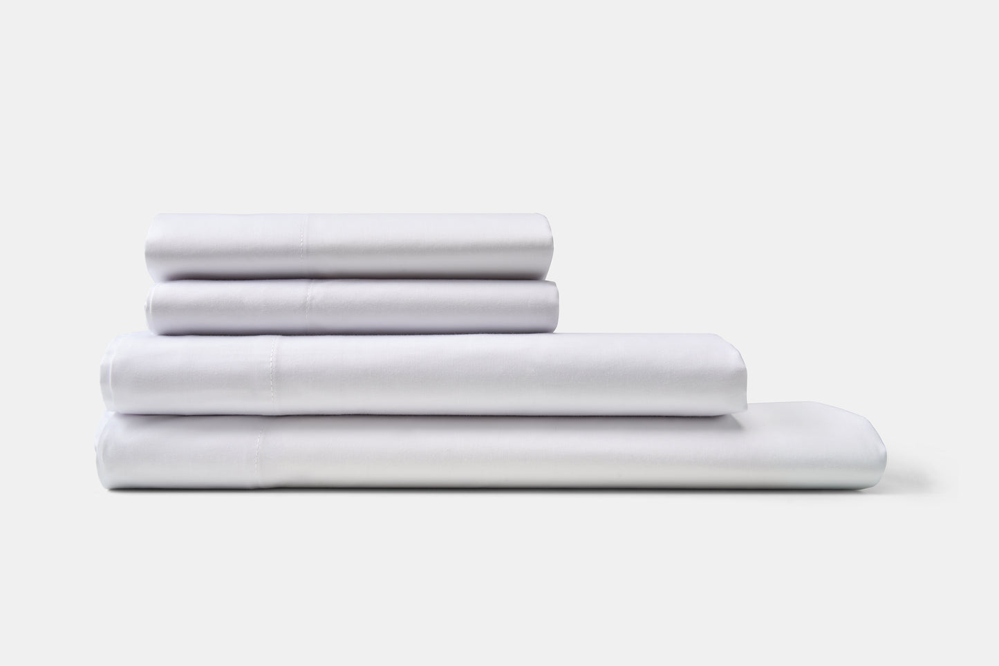 Hotel Bed Sheet Stack Sateen T300 Cotton American Boutique