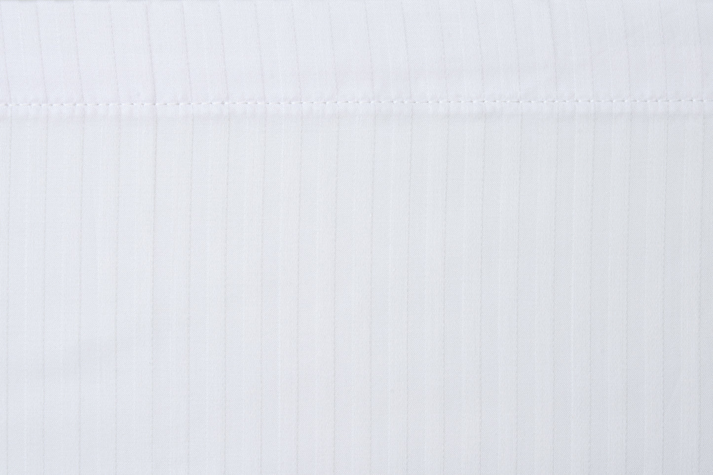 Hotel Bed Sheet White Hem Sateen T310 CottonPoly Satin Stripe