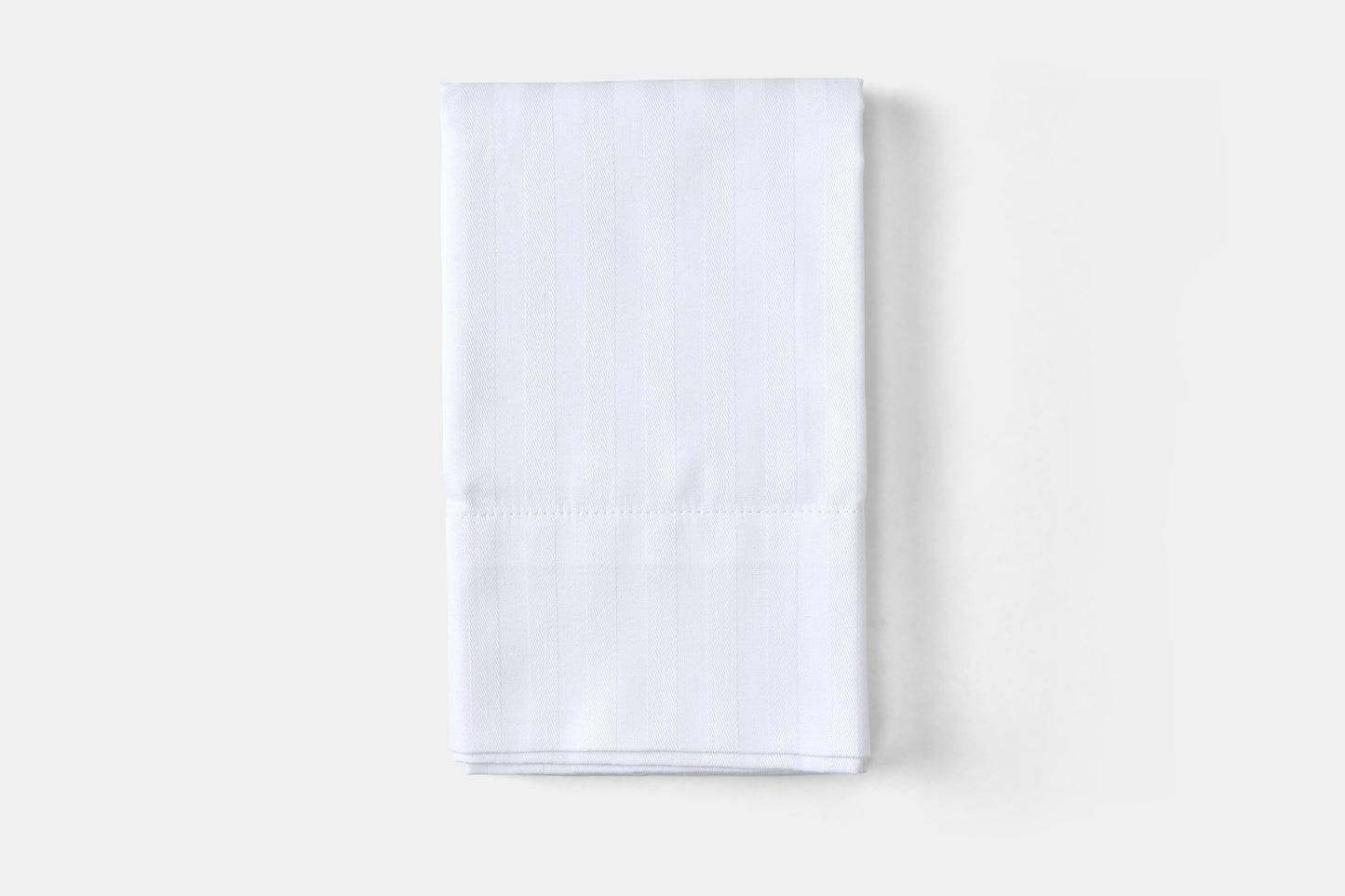 Hotel Bed Sheet white Pillowcase Twill T250 CottonPoly Satin Stripe