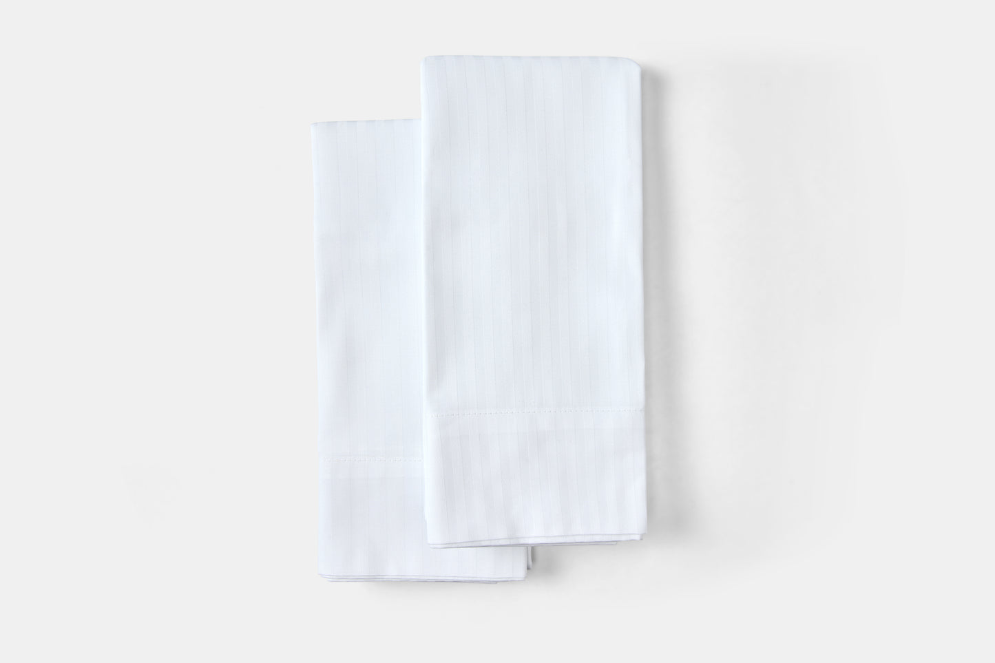 Hotel white pillowcase Sateen T310 CottonPoly Satin Stripe