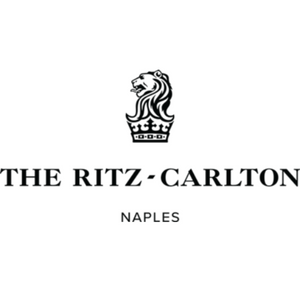 The Ritz-Carlton logo with a lion emblem on a white background