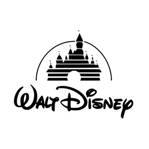 Walt Disney logo with a castle silhouette on a white background