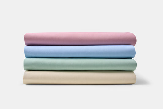 Healthcare Bed Sheet Multi Stack with bone Percale T180 Color CotPoly Thomaston