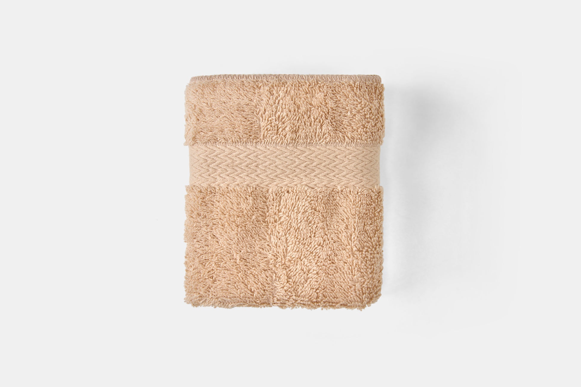 Hotel Beige Washcloth Luxury Terry Combed Cotton Royal Suite Dobby
