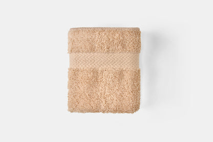 Hotel Beige Washcloth Luxury Terry Combed Cotton Royal Suite Dobby