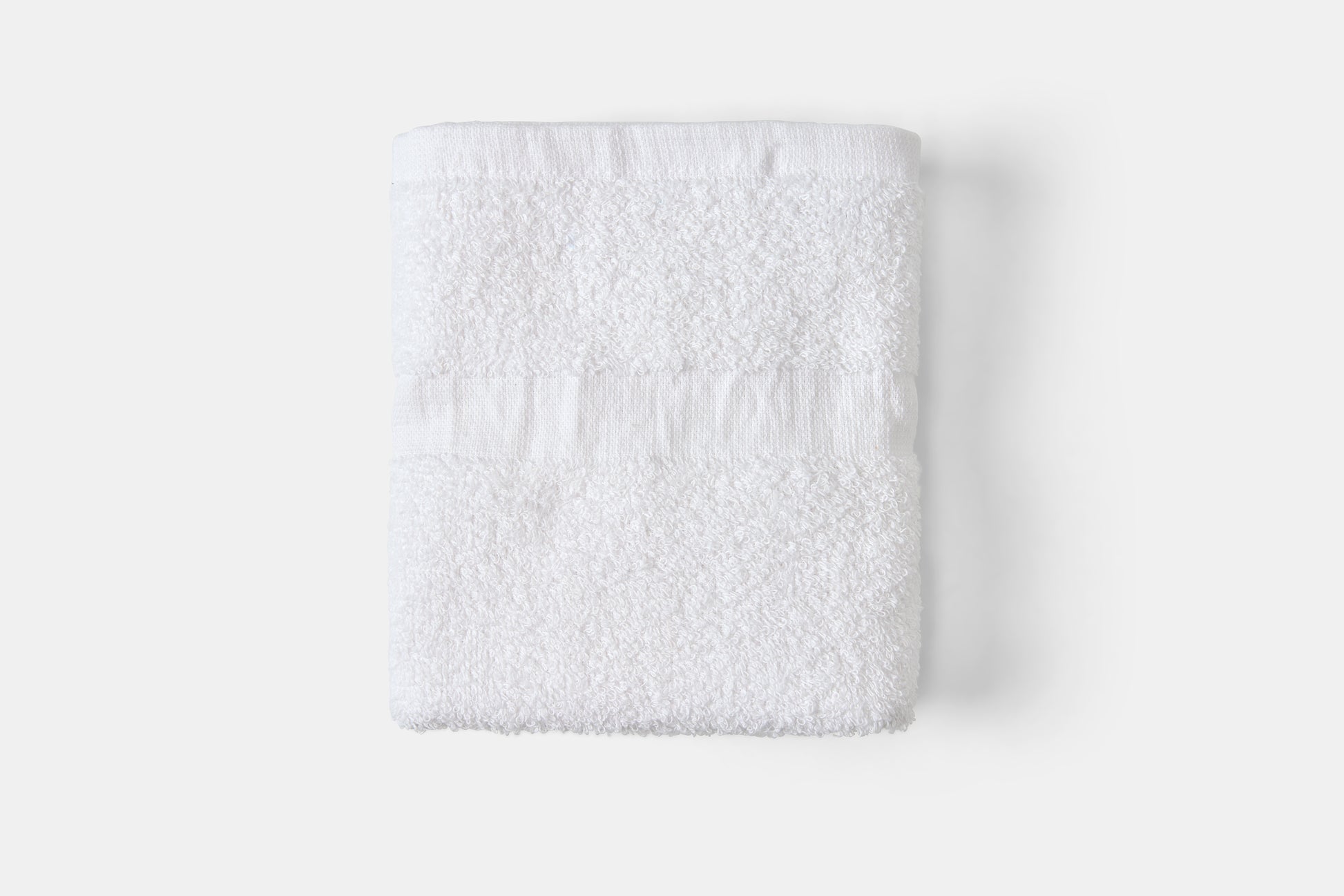 Hotel Hand Towel Terry Cotton Poly Thomaston Cam Folded White