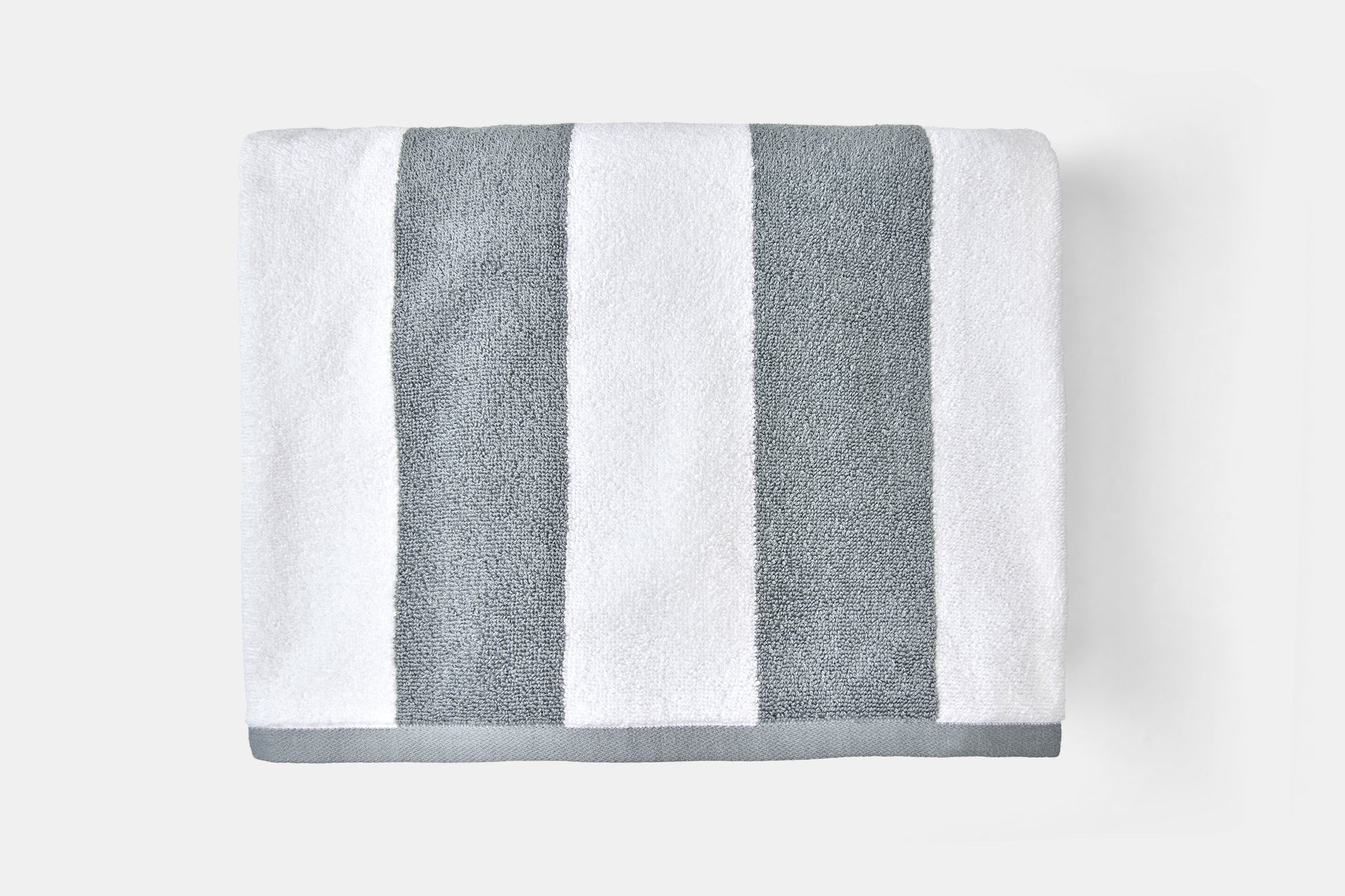 Hotel Pool Towel Luxury Terry Combed Cotton Breeze Gray Overhead