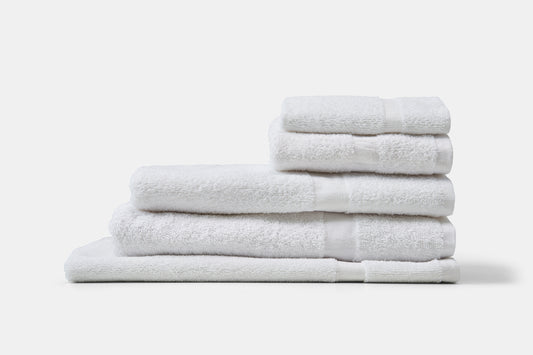 Hotel Towel Terry Cotton Poly Thomaston Cam White Stack