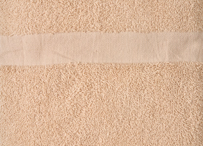 Hotel Bath Towel Terry Cotton Poly Thomaston Cam Border Beige