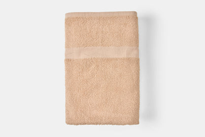 Hotel Bath Towel Terry Cotton Poly Thomaston Cam Folded Beige