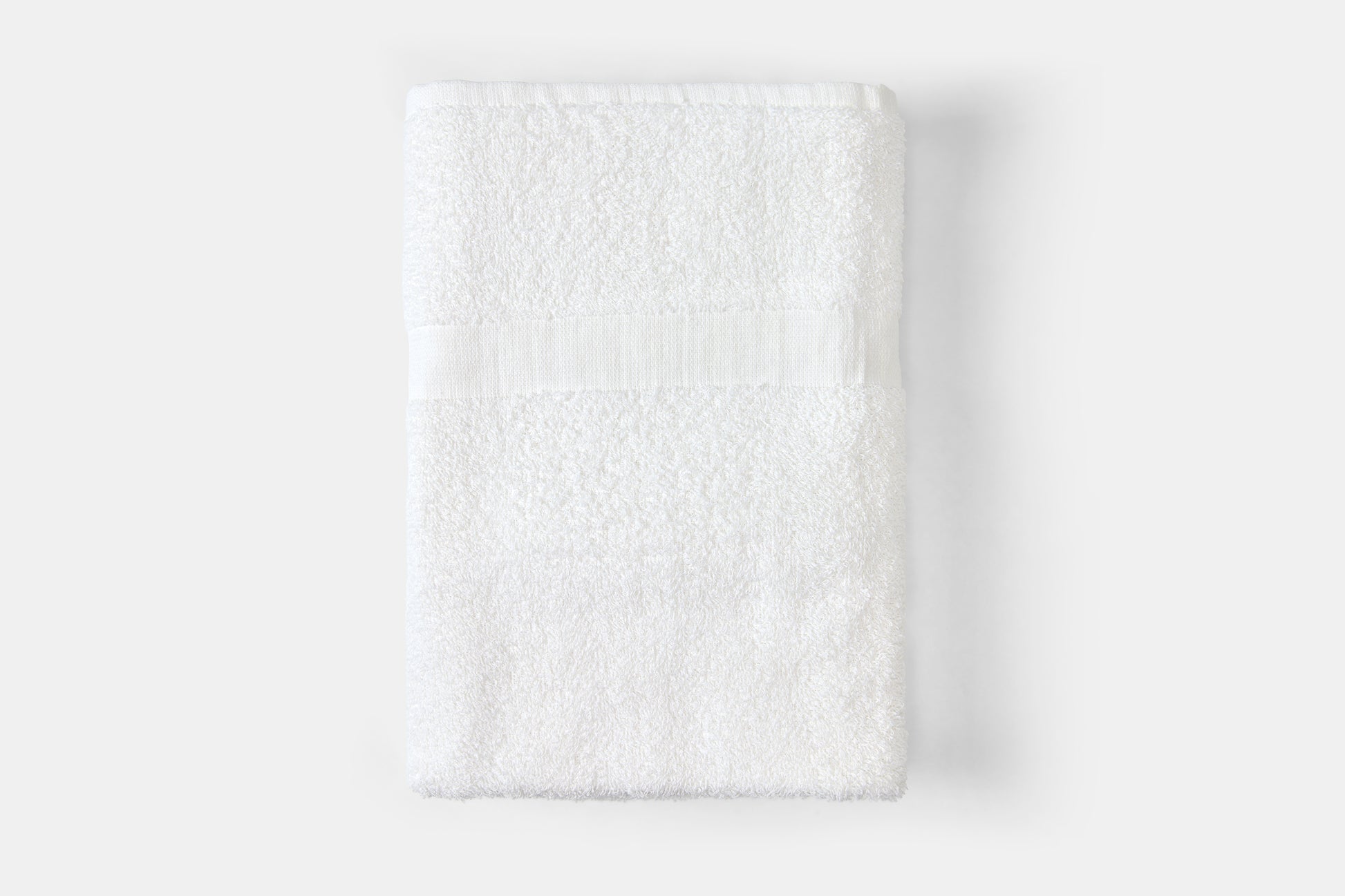 Hotel Bath Towel Terry Cotton Poly Thomaston Cam Folded White