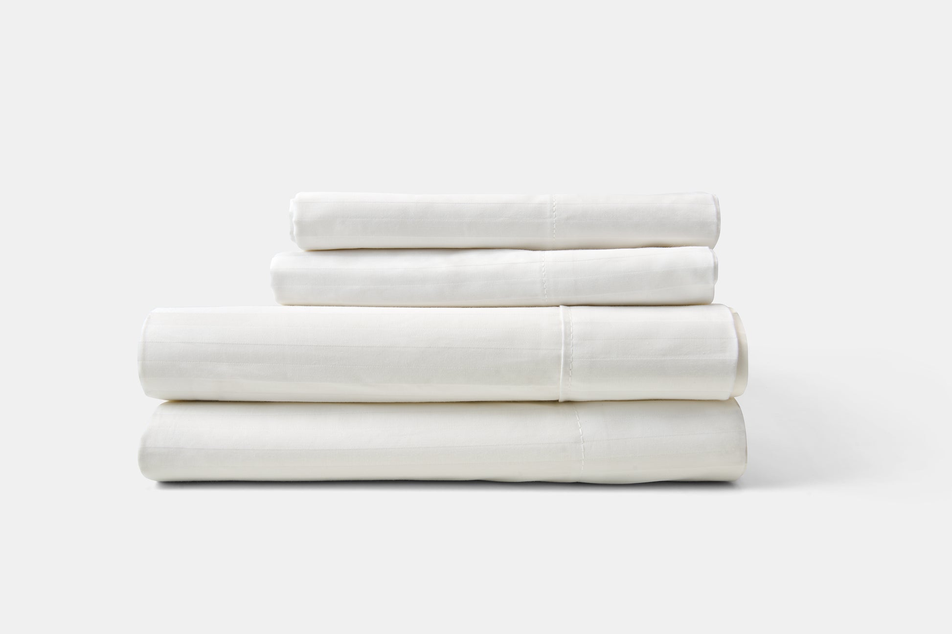 Hotel Bed Sheet Stack Sateen T310 Cotton Lineage