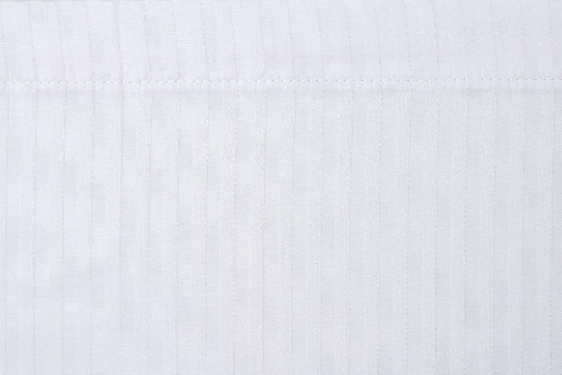 Hotel Bed Sheet White Hem Sateen T310 CottonPoly Satin Stripe