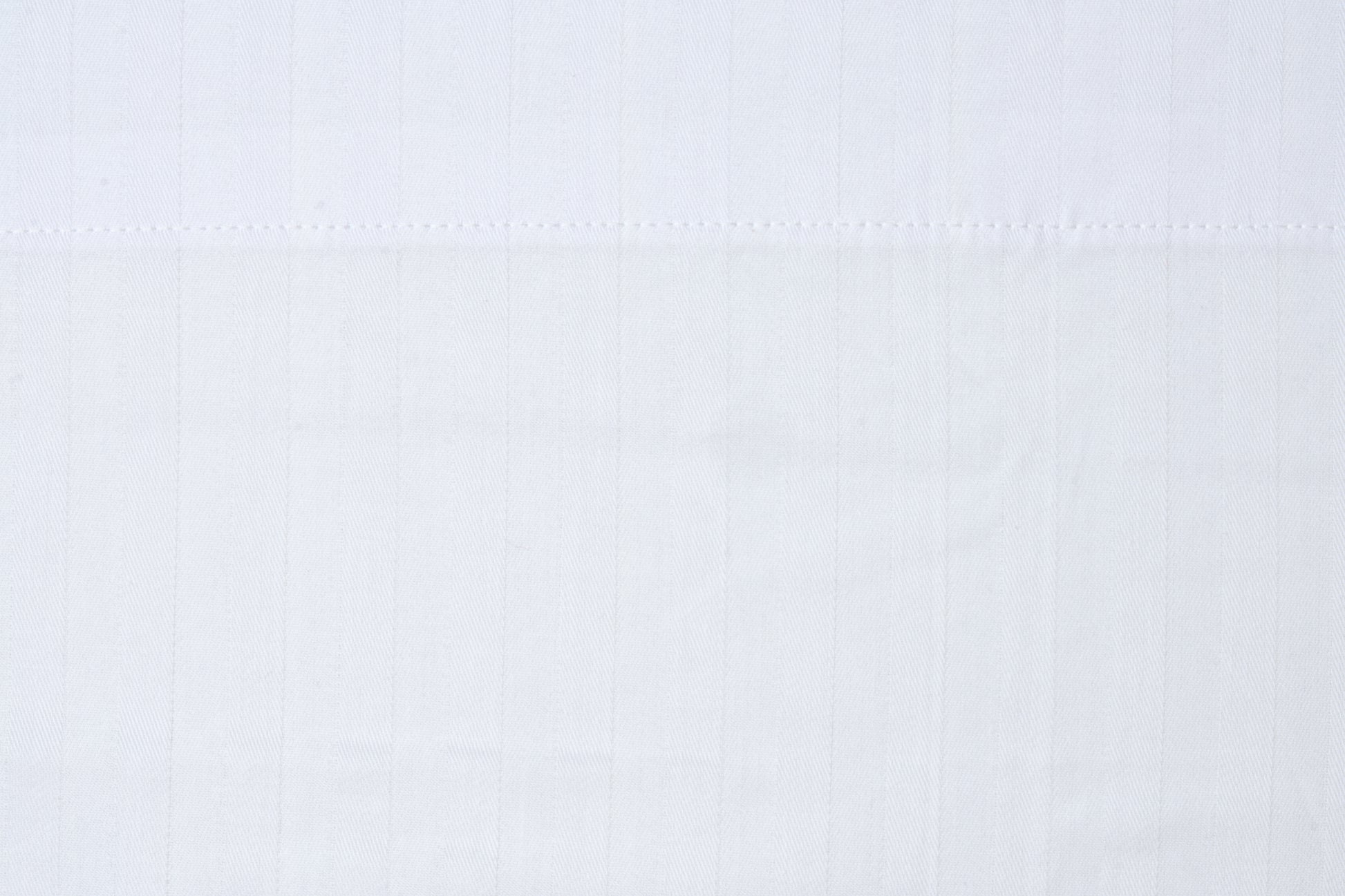 Hotel Bed Sheet White Hem Twill T250 CottonPoly Satin Stripe