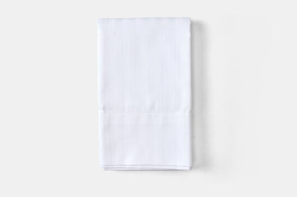 Hotel Bed Sheet white Pillowcase Twill T250 CottonPoly Satin Stripe