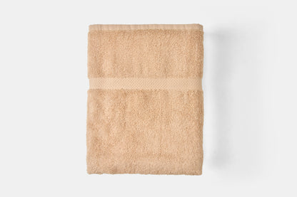 Hotel Beige Bath Towel Luxury Terry Combed Cotton Royal Suite Dobby