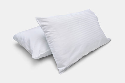 Hotel Pillowcases White on Pillows Sateen T310 CottonPoly Satin Stripe