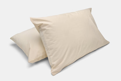 Hotel Pillowcases on Pillows Bone Percale T250 CottonPoly Royal Suite