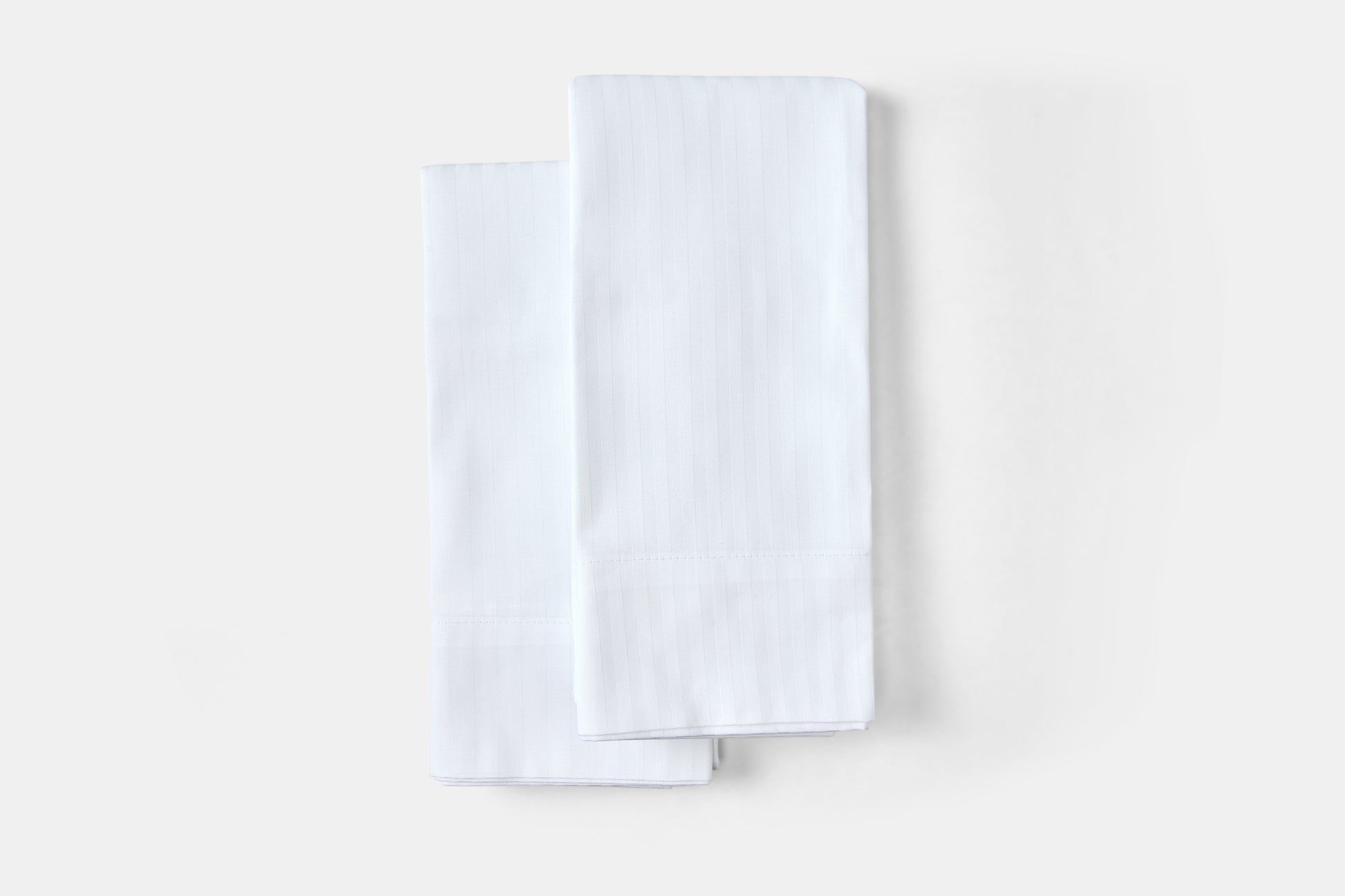 Hotel white pillowcase Sateen T310 CottonPoly Satin Stripe