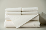 Thomaston T-300 Royal Suite Pillowcases and Sheets folded and stacked.