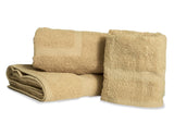 Beige Thomaston Mills Cam Towels Folded and Arranged side by side.