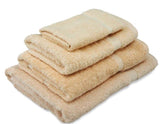 Beige Thomaston Mills Cam Towels Folded and Stacked.